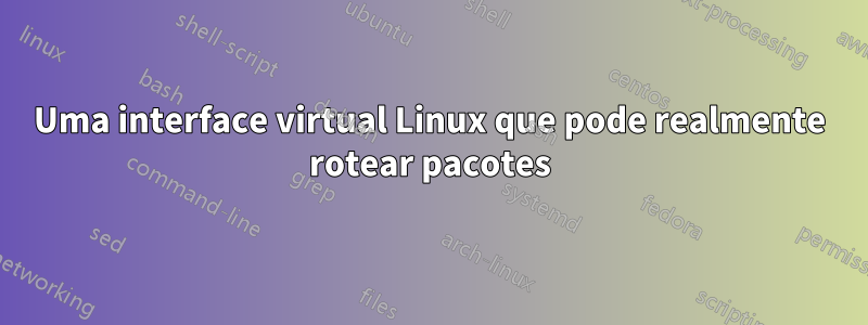 Uma interface virtual Linux que pode realmente rotear pacotes