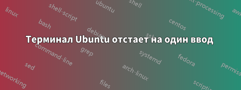 Терминал Ubuntu отстает на один ввод