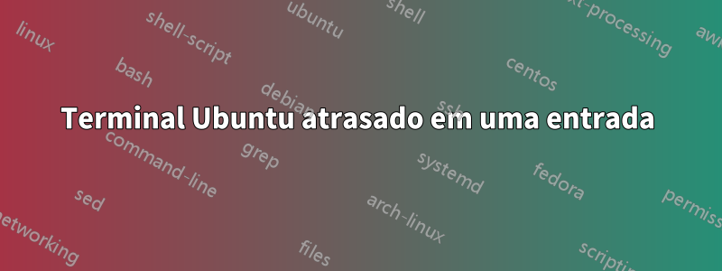 Terminal Ubuntu atrasado em uma entrada