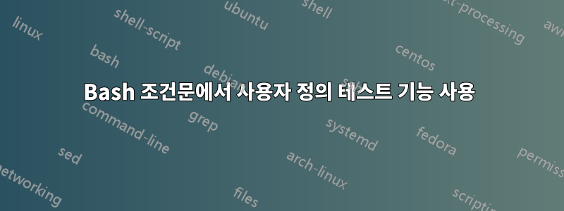 Bash 조건문에서 사용자 정의 테스트 기능 사용