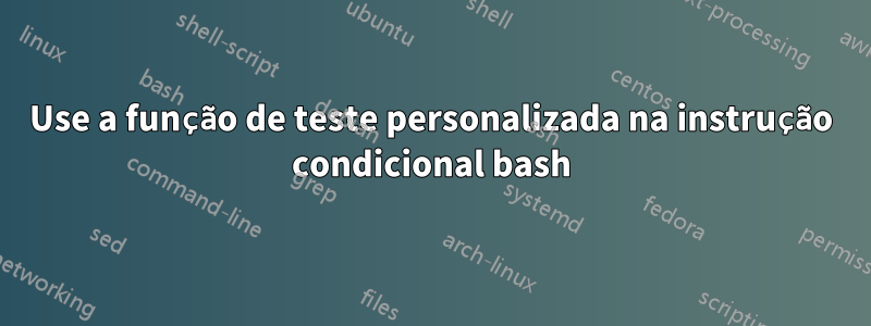 Use a função de teste personalizada na instrução condicional bash