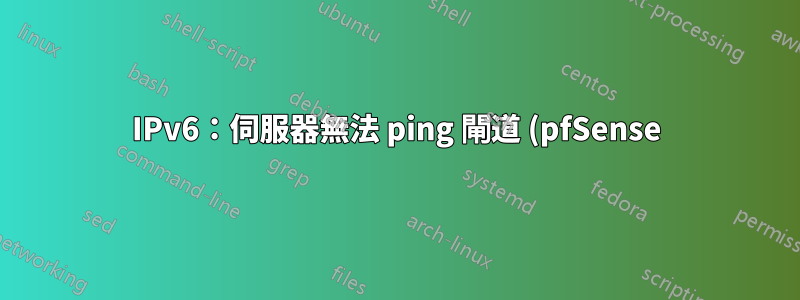 IPv6:伺服器無法 ping 閘道 (pfSense) 但取得 IP