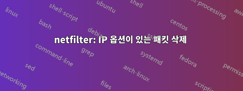 netfilter: IP 옵션이 있는 패킷 삭제