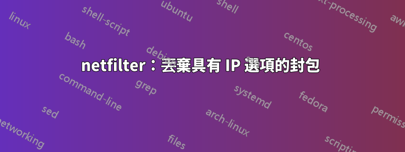 netfilter：丟棄具有 IP 選項的封包