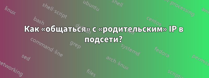 Как «общаться» с «родительским» IP в подсети?