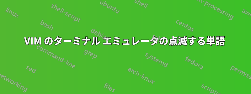 VIM のターミナル エミュレータの点滅する単語