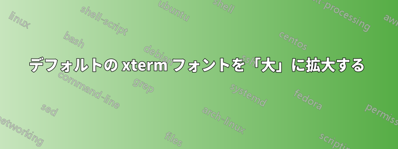 デフォルトの xterm フォントを「大」に拡大する