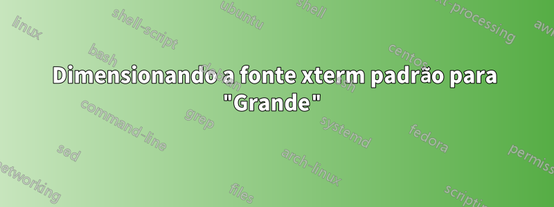 Dimensionando a fonte xterm padrão para "Grande"