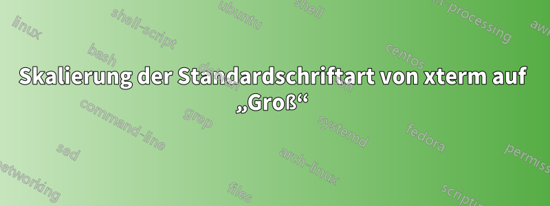 Skalierung der Standardschriftart von xterm auf „Groß“