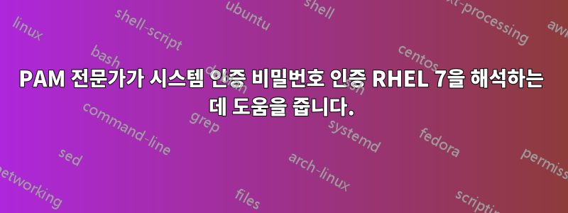 PAM 전문가가 시스템 인증 비밀번호 인증 RHEL 7을 해석하는 데 도움을 줍니다.