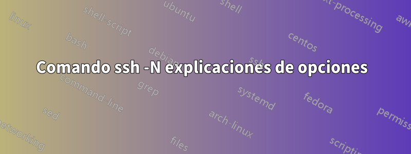 Comando ssh -N explicaciones de opciones 