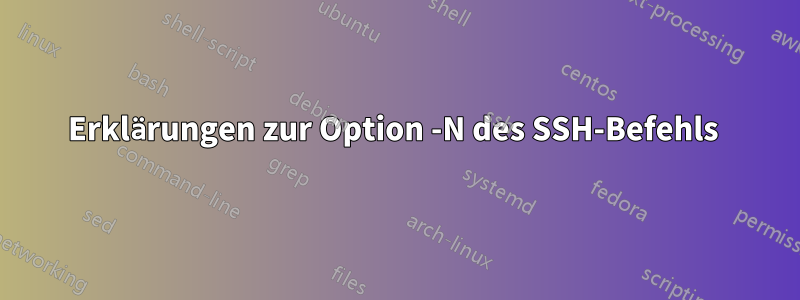 Erklärungen zur Option -N des SSH-Befehls 