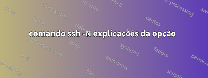 comando ssh -N explicações da opção 