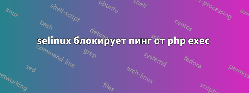 selinux блокирует пинг от php exec