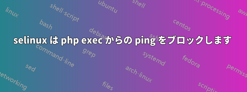 selinux は php exec からの ping をブロックします