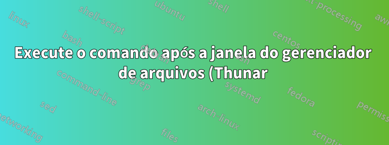 Execute o comando após a janela do gerenciador de arquivos (Thunar) ser fechada
