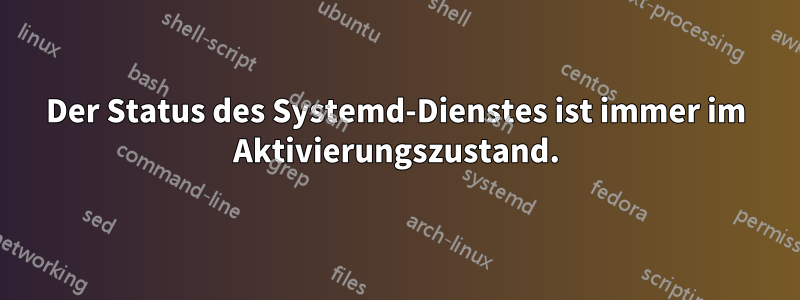 Der Status des Systemd-Dienstes ist immer im Aktivierungszustand.