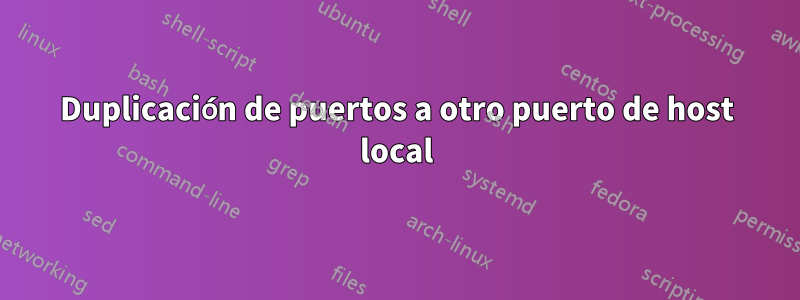 Duplicación de puertos a otro puerto de host local