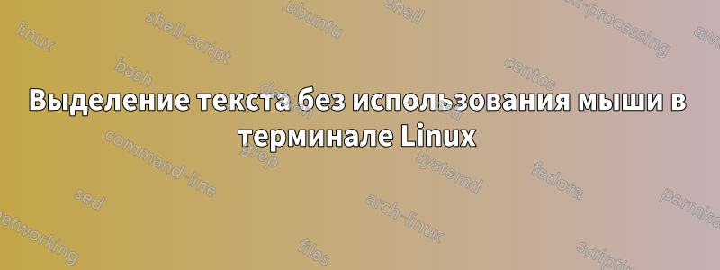 Выделение текста без использования мыши в терминале Linux