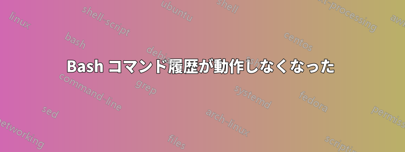 Bash コマンド履歴が動作しなくなった