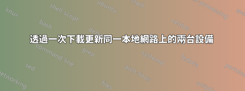 透過一次下載更新同一本地網路上的兩台設備