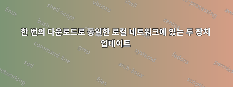 한 번의 다운로드로 동일한 로컬 네트워크에 있는 두 장치 업데이트