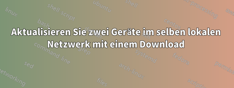 Aktualisieren Sie zwei Geräte im selben lokalen Netzwerk mit einem Download