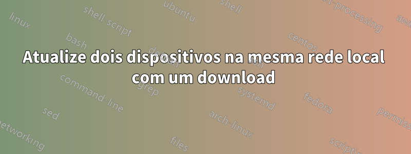 Atualize dois dispositivos na mesma rede local com um download