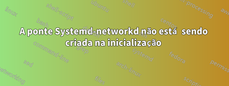 A ponte Systemd-networkd não está sendo criada na inicialização