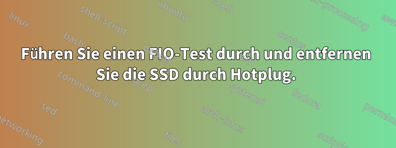 Führen Sie einen FIO-Test durch und entfernen Sie die SSD durch Hotplug.