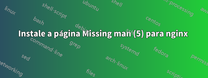 Instale a página Missing man (5) para nginx