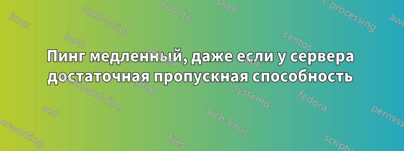 Пинг медленный, даже если у сервера достаточная пропускная способность