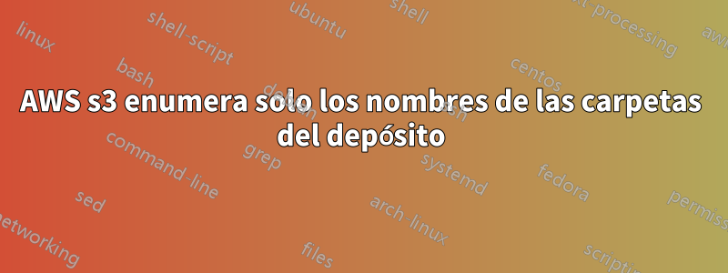 AWS s3 enumera solo los nombres de las carpetas del depósito