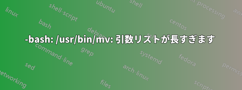 -bash: /usr/bin/mv: 引数リストが長すぎます