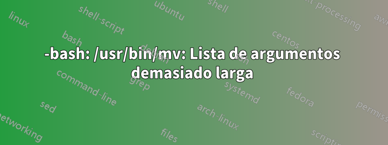 -bash: /usr/bin/mv: Lista de argumentos demasiado larga