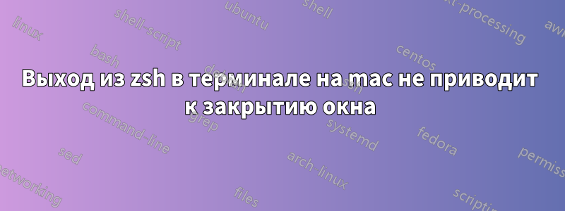 Выход из zsh в терминале на mac не приводит к закрытию окна