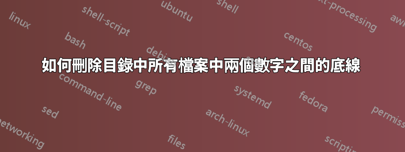 如何刪除目錄中所有檔案中兩個數字之間的底線