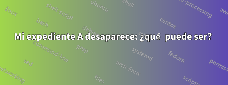 Mi expediente A desaparece: ¿qué puede ser?