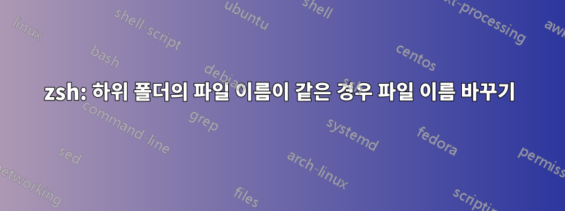 zsh: 하위 폴더의 파일 이름이 같은 경우 파일 이름 바꾸기