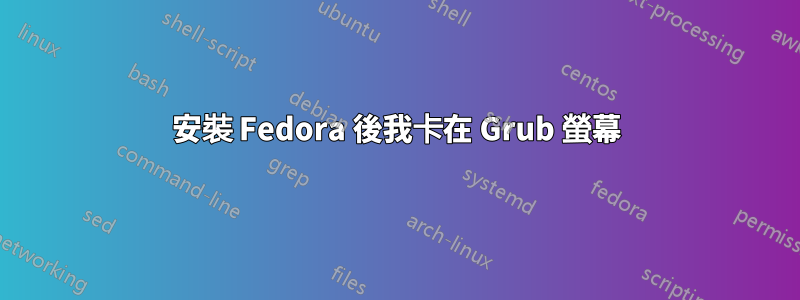 安裝 Fedora 後我卡在 Grub 螢幕