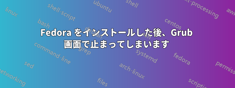 Fedora をインストールした後、Grub 画面で止まってしまいます