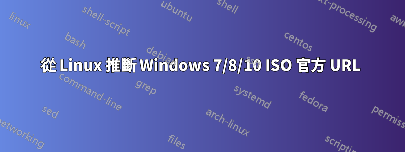 從 Linux 推斷 Windows 7/8/10 ISO 官方 URL