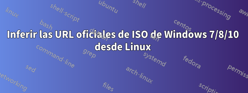 Inferir las URL oficiales de ISO de Windows 7/8/10 desde Linux