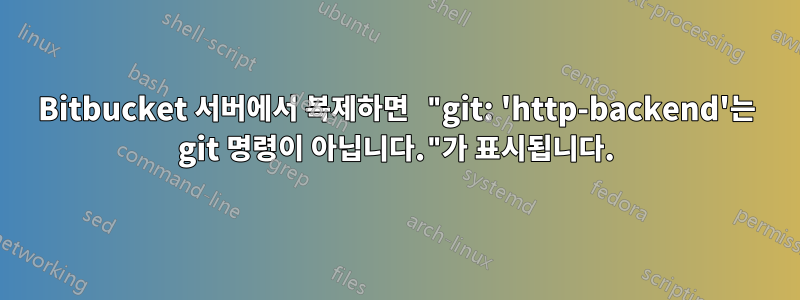 Bitbucket 서버에서 복제하면 "git: 'http-backend'는 git 명령이 아닙니다."가 표시됩니다.