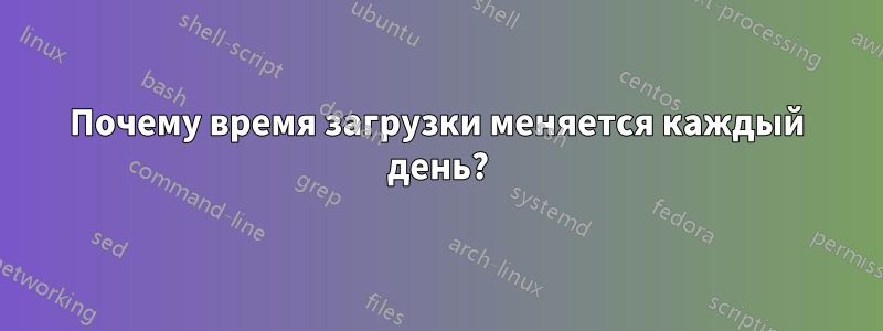 Почему время загрузки меняется каждый день?