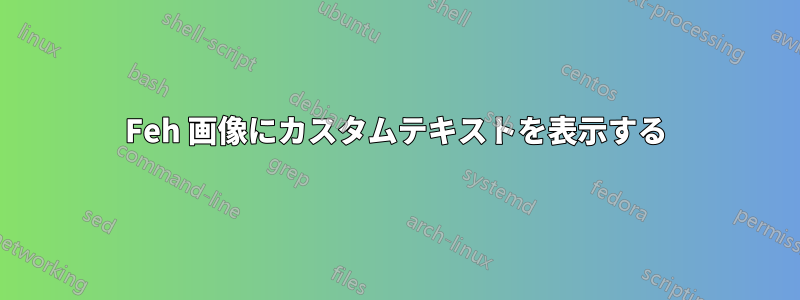 Feh 画像にカスタムテキストを表示する