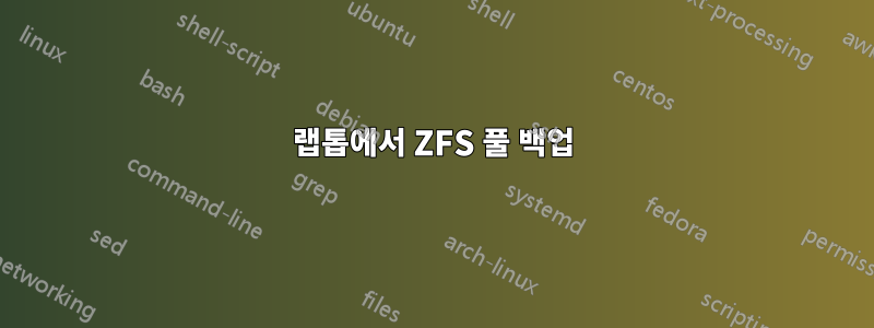 랩톱에서 ZFS 풀 백업