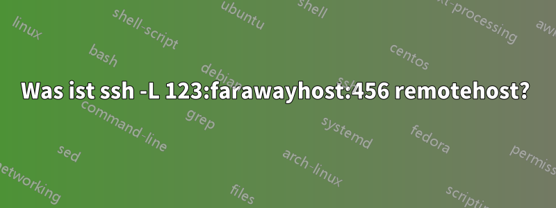 Was ist ssh -L 123:farawayhost:456 remotehost?