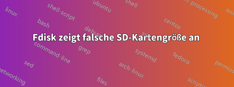 Fdisk zeigt falsche SD-Kartengröße an