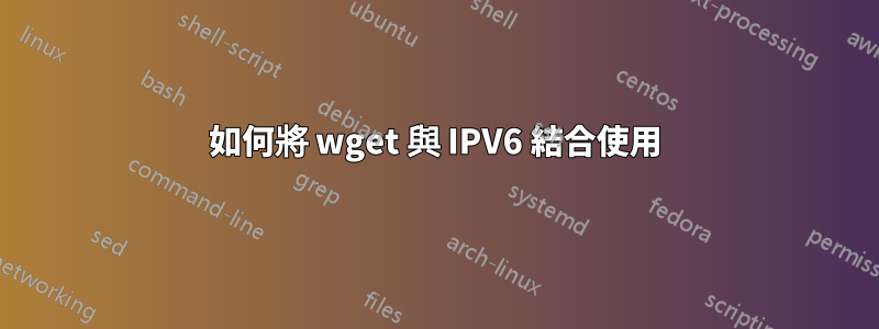 如何將 wget 與 IPV6 結合使用